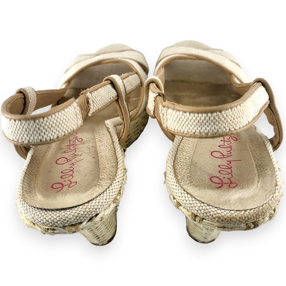 Lilly Pulitzer Ashley Canvas Wedge Sandal - US 7.5 - Picture 5 of 12